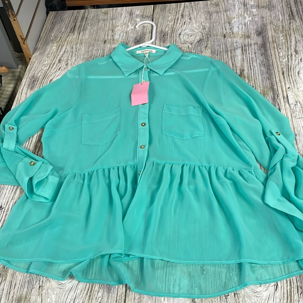 NWT Monteau sheer top